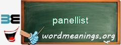 WordMeaning blackboard for panellist